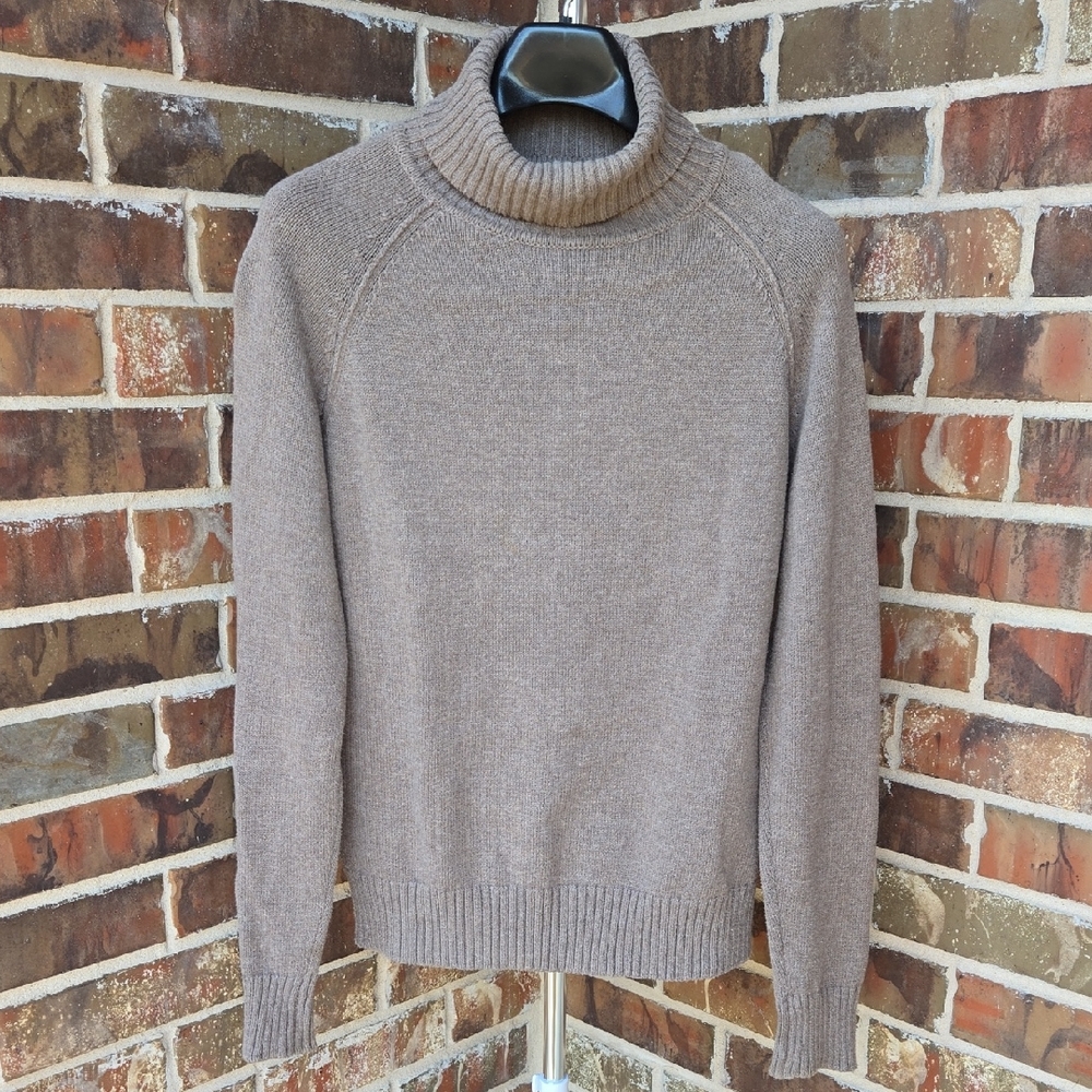 JEANNE PIERRE Women's Taupe Turtleneck Sweater